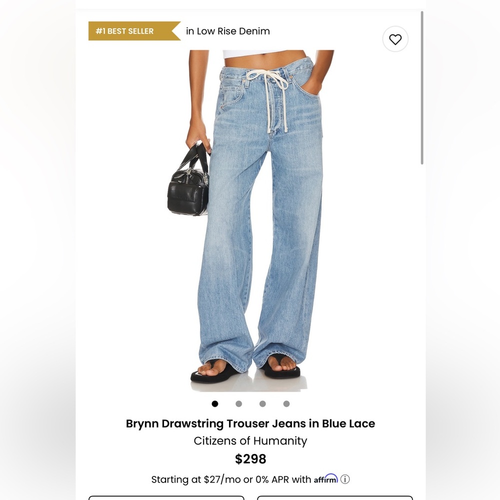 Citizens of Humanity Brynn Drawstring Blue Jeans